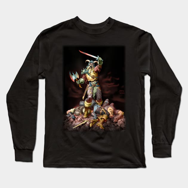 Zombie Viking Long Sleeve T-Shirt by Paul_Abrams